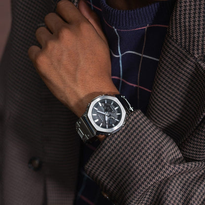 CASIO G-SHOCK GM-B2100SD-1AER originale – indossato al polso, stile urbano elegante (full metal, 200m)