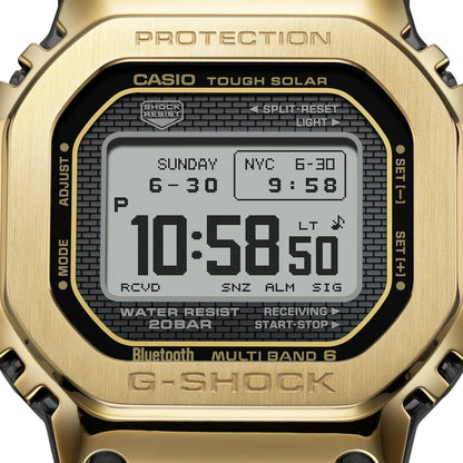 CASIO G-SHOCK GMW-BZ5000GD-9ER originale – dettaglio display alta leggibilità (Bluetooth, Multiband 6)