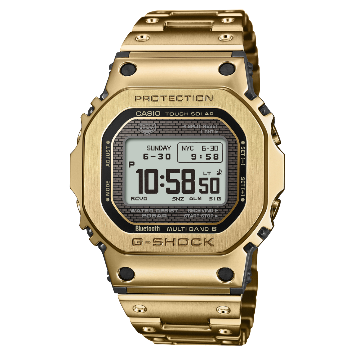 CASIO G-SHOCK GMW-BZ5000GD-9ER originale – orologio full metal oro premium uomo (Bluetooth, Tough Solar, 200m)