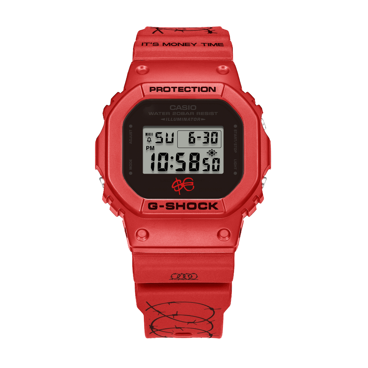 CASIO G-SHOCK DW-5600SFE25-4ER originale – vista frontale orologio uomo (resistente 200m, antiurto, design sportivo)