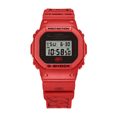 CASIO G-SHOCK DW-5600SFE25-4ER originale – vista frontale orologio uomo (resistente 200m, antiurto, design sportivo)