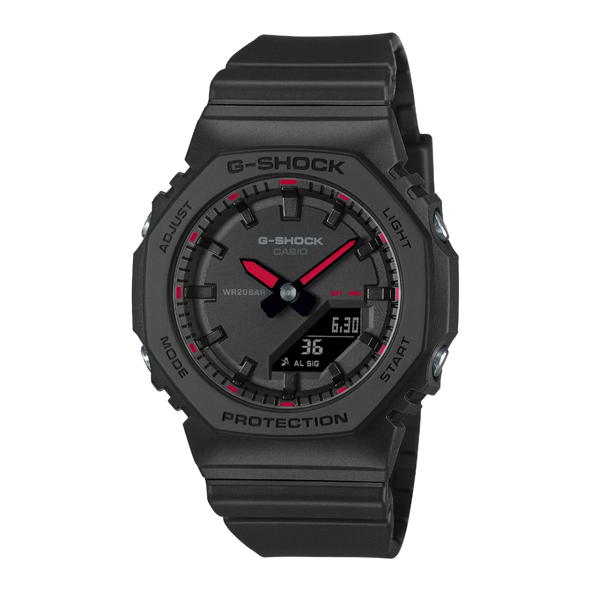 CASIO G-SHOCK GMA-P2100SA-1A1ER originale – orologio compatto bianco stile minimal (Shock Resist, 200m, design ottagonale, stile minimal)