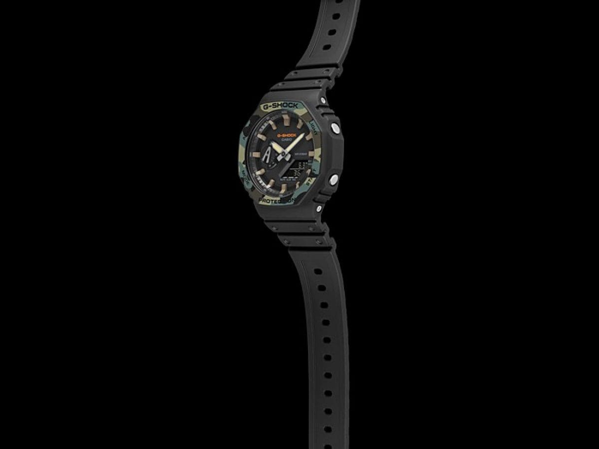 CASIO G-SHOCK GA-2100SU-1AER originale – fondello e retro cassa orologio uomo (resistente 200m, antiurto, design sportivo)