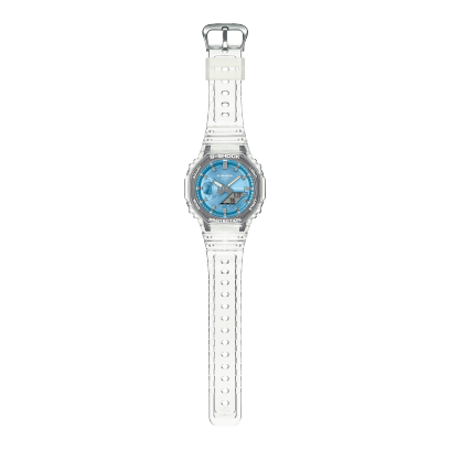 CASIO G-SHOCK GA-2100BM-7A2ER originale – vista cinturino completo (Carbon Core Guard, 200m, analogico-digitale)