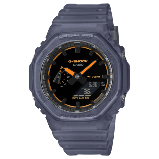 CASIO G-SHOCK GA-2100K-2AER originale – vista frontale (Carbon Core Guard, 200m, analogico-digitale)