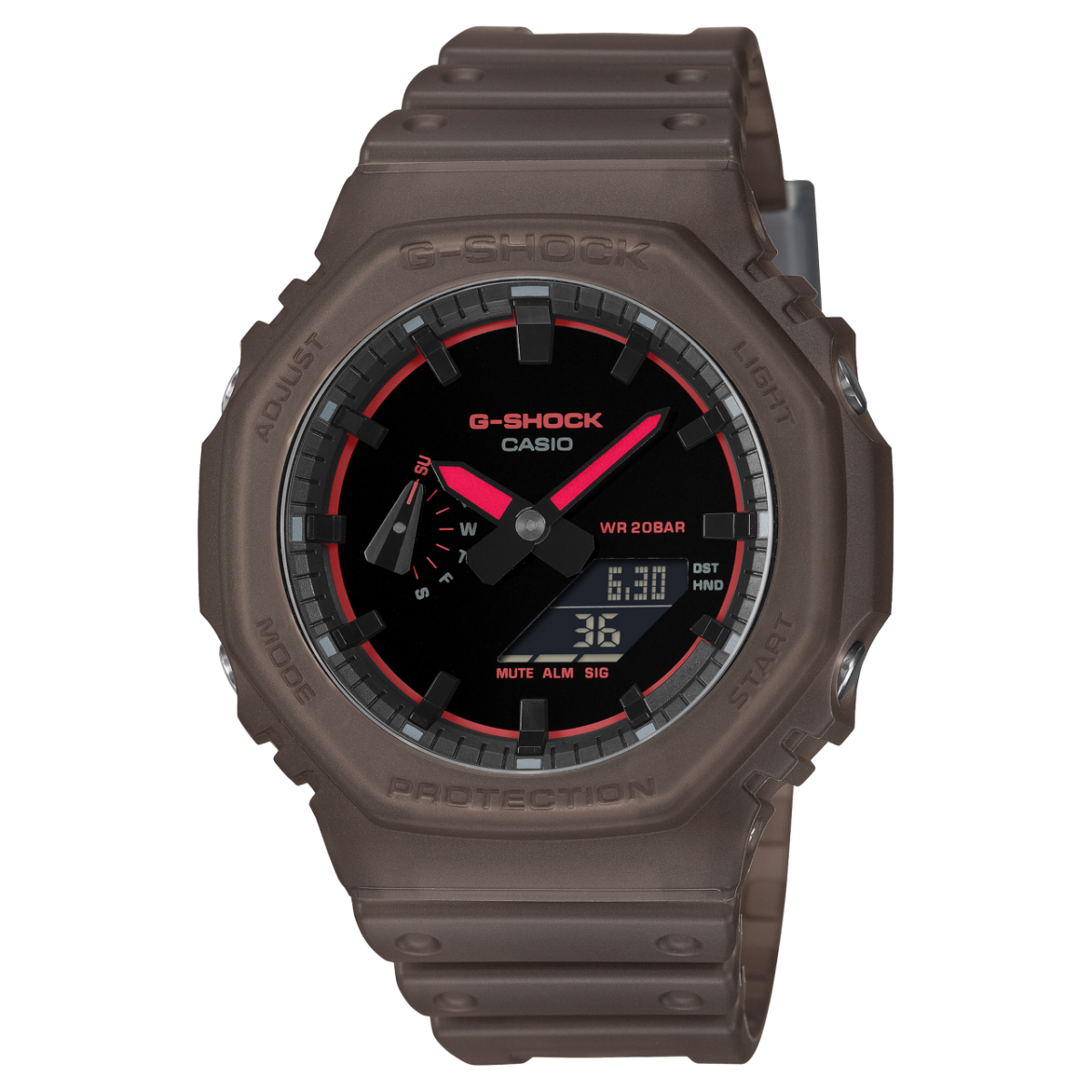 CASIO G-SHOCK GA-2100K-5AER originale – vista frontale orologio uomo (resistente 200m, antiurto, design sportivo)