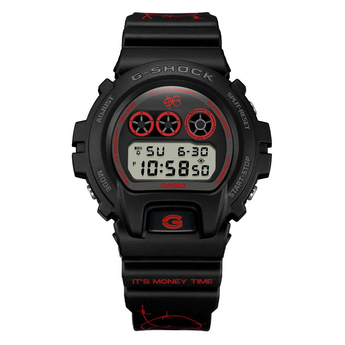 CASIO G-SHOCK DW-6900SFE25-1ER originale – vista frontale (Shock Resist, 200m, LED)