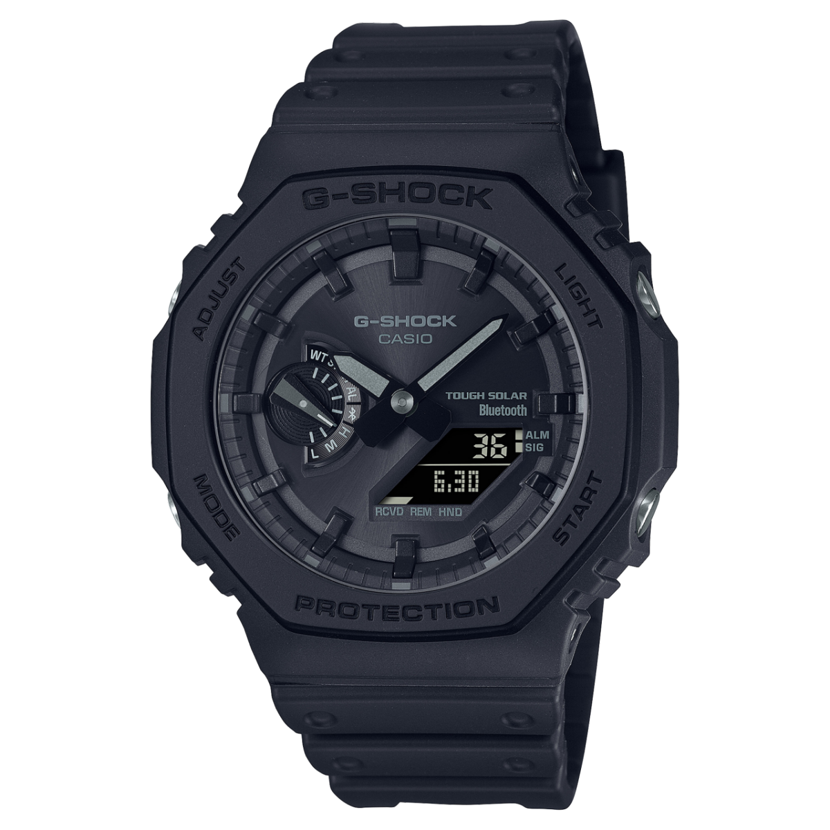 CASIO G-SHOCK GA-B2100-1A1ER originale – vista frontale (Tough Solar, Bluetooth, 200m)
