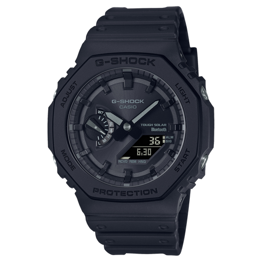 CASIO G-SHOCK GA-B2100-1A1ER originale – vista frontale (Tough Solar, Bluetooth, 200m)