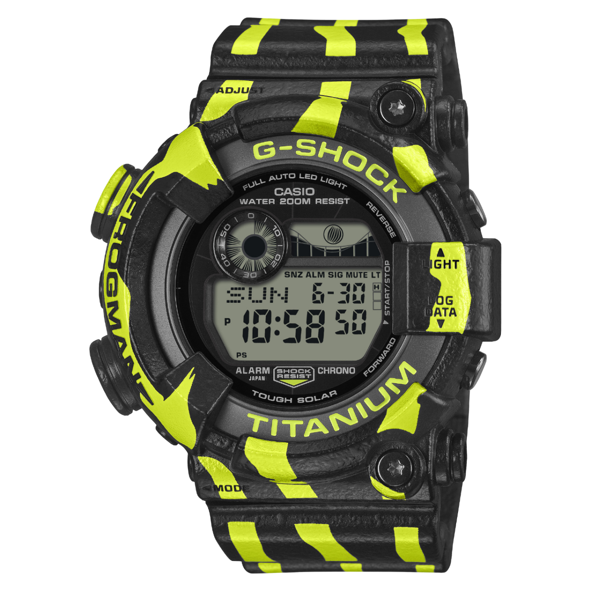 CASIO G-SHOCK GW-8200TPF-1ER originale – vista frontale orologio uomo (resistente 200m, antiurto, design sportivo)