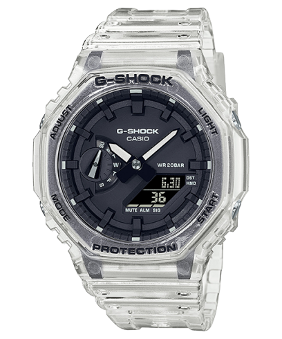 CASIO G-SHOCK GA-2100SKE-7AER originale – vista frontale (Carbon Core Guard, 200m, analogico-digitale)