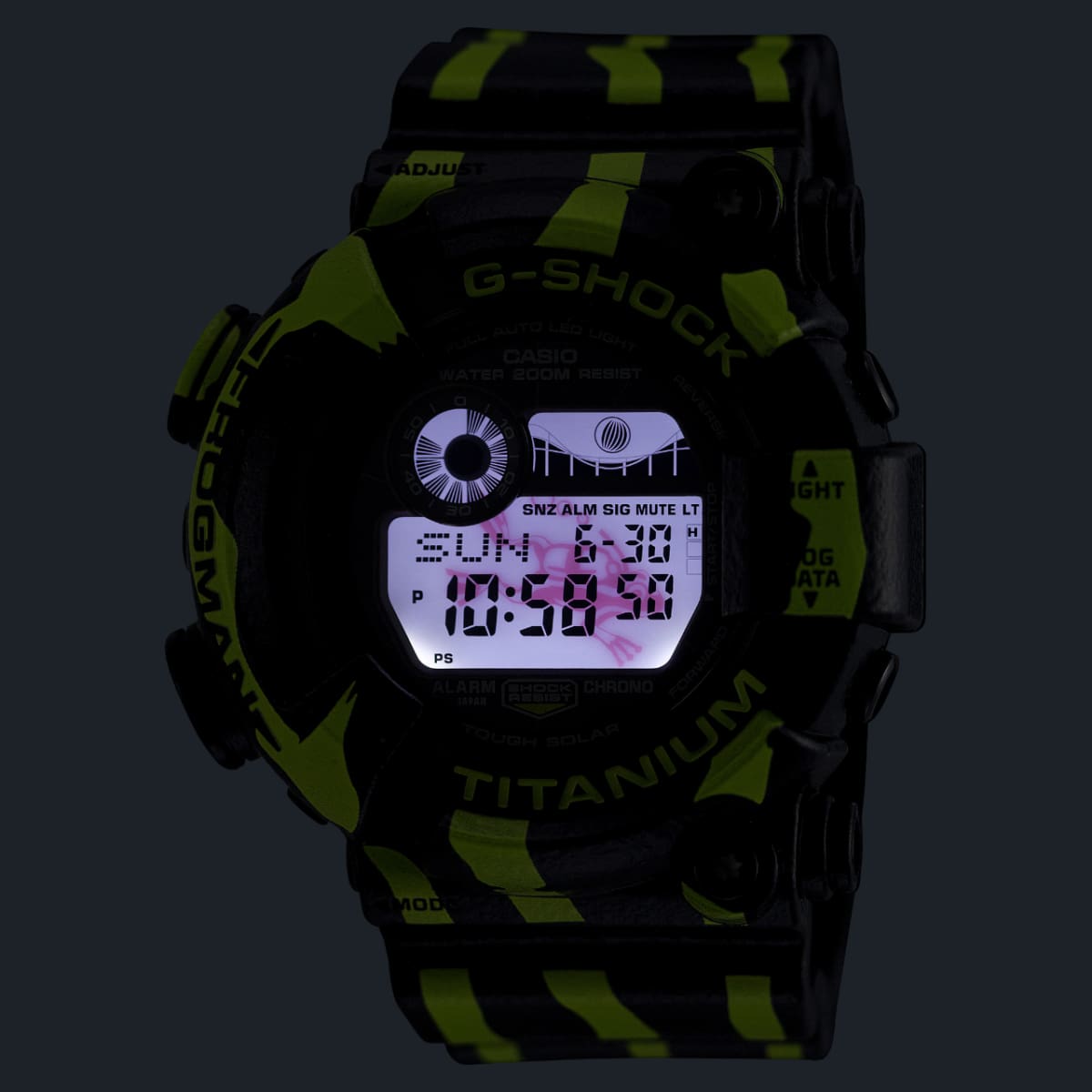 CASIO G-SHOCK nan originale – dettaglio quadrante orologio uomo (resistente 200m, antiurto, design sportivo)