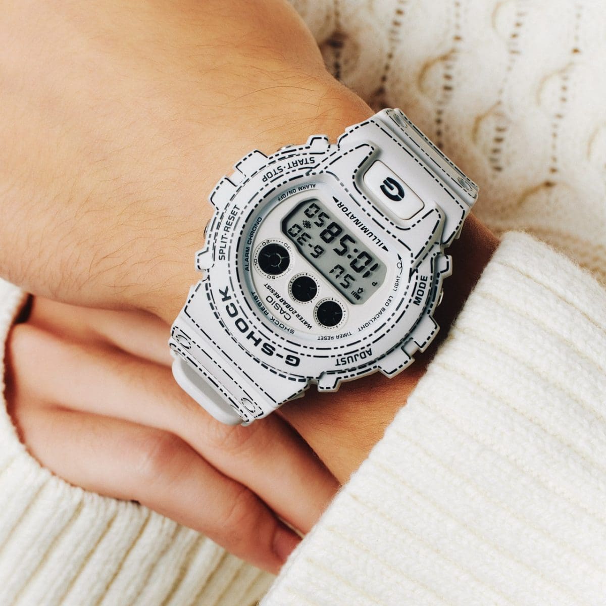 CASIO G-SHOCK nan originale – vista laterale orologio uomo (resistente 200m, antiurto, design sportivo)