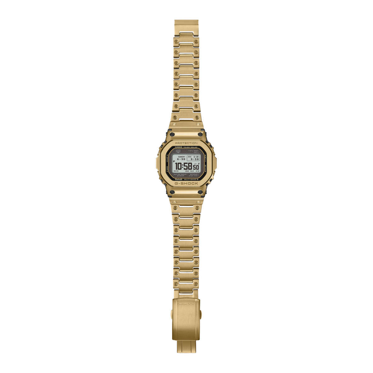 CASIO G-SHOCK GMW-BZ5000GD-9ER originale – vista completa bracciale metallico oro (luxury sportivo)