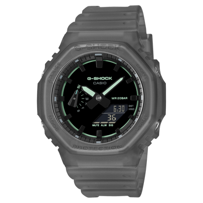 CASIO G-SHOCK GA-2100K-1AER originale – vista frontale (Carbon Core Guard, 200m, analogico-digitale)