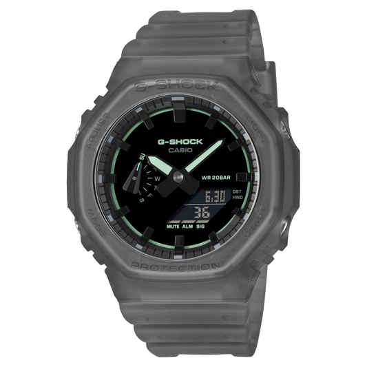 CASIO G-SHOCK GA-2100K-1AER originale – vista frontale (Carbon Core Guard, 200m, analogico-digitale)