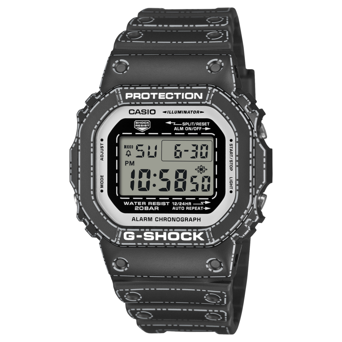 CASIO G-SHOCK DW-5600RGM-1ER originale – vista frontale orologio uomo (resistente 200m, antiurto, design sportivo)