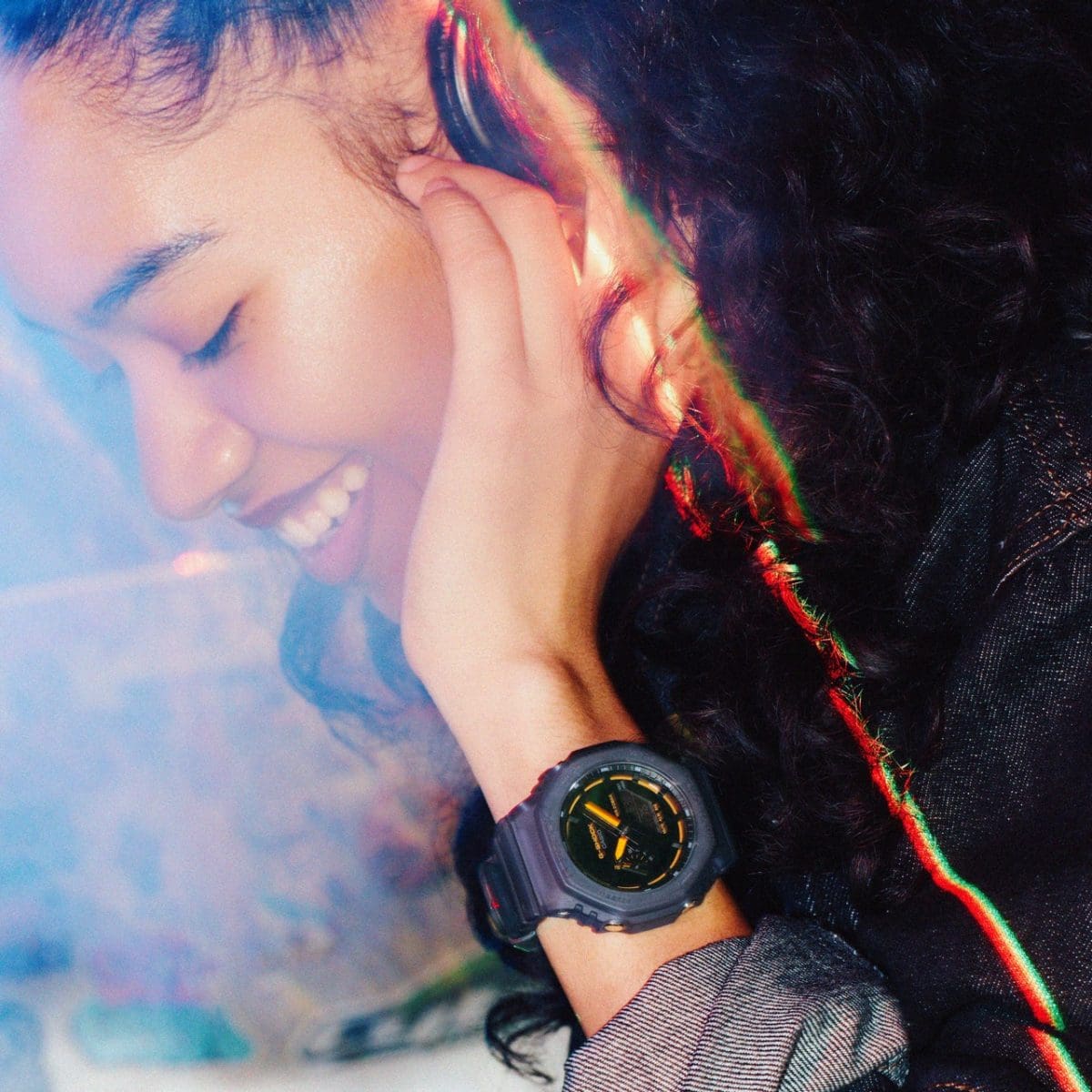CASIO G-SHOCK GA-2100K-2AER originale – lifestyle indossato (Carbon Core Guard, 200m, analogico-digitale)