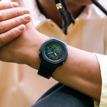 CASIO G-SHOCK GA-2100RW-1AER originale – indossato al polso (serie 2100, 200m, stile sportivo)