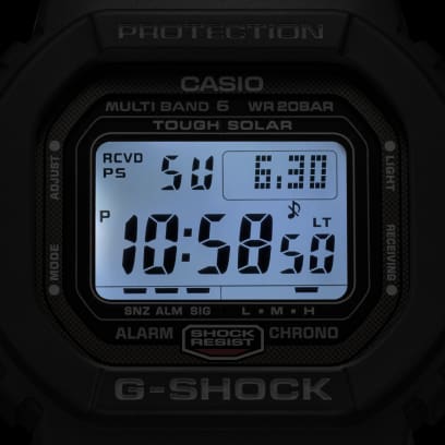 CASIO G-SHOCK GW-5000U-1ER originale – confezione orologio uomo square premium cassa in resina, fondello in acciaio (Tough Solar, Multi Band 6)