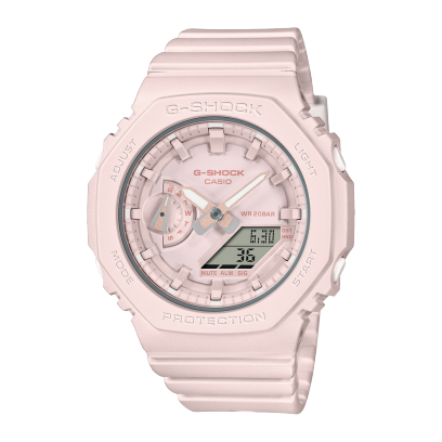 CASIO G-SHOCK GMA-S2100BA-4AER originale – orologio donna rosa pastello design ottagonale (Shock Resist, 200m)