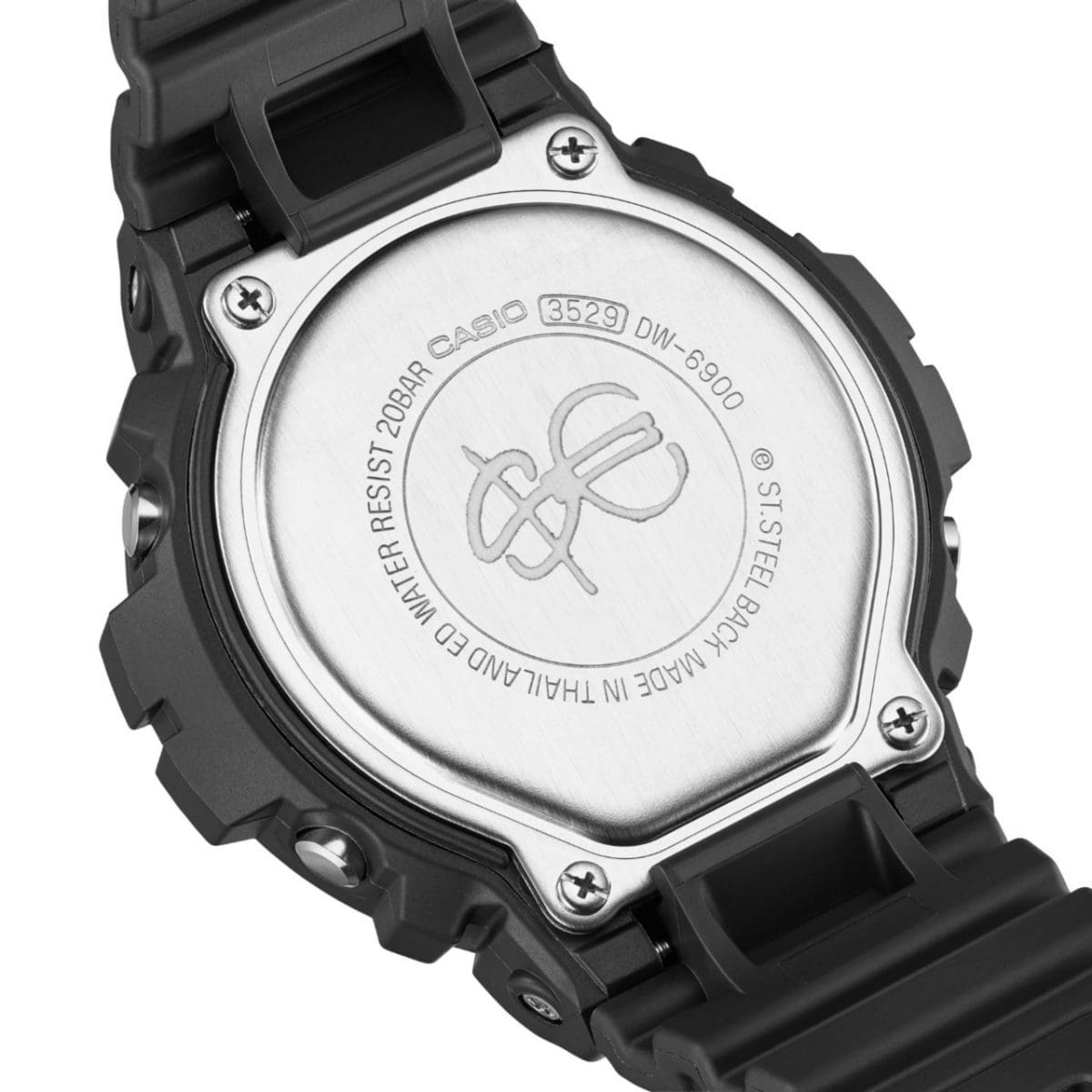 CASIO G-SHOCK DW-6900SFE25-1ER originale – vista fondello (Shock Resist, 200m, LED)