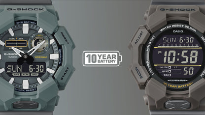CASIO G-SHOCK GD-010CE-5ER originale – dettaglio struttura outdoor (Shock Resist, 200m, LED, design robusto)