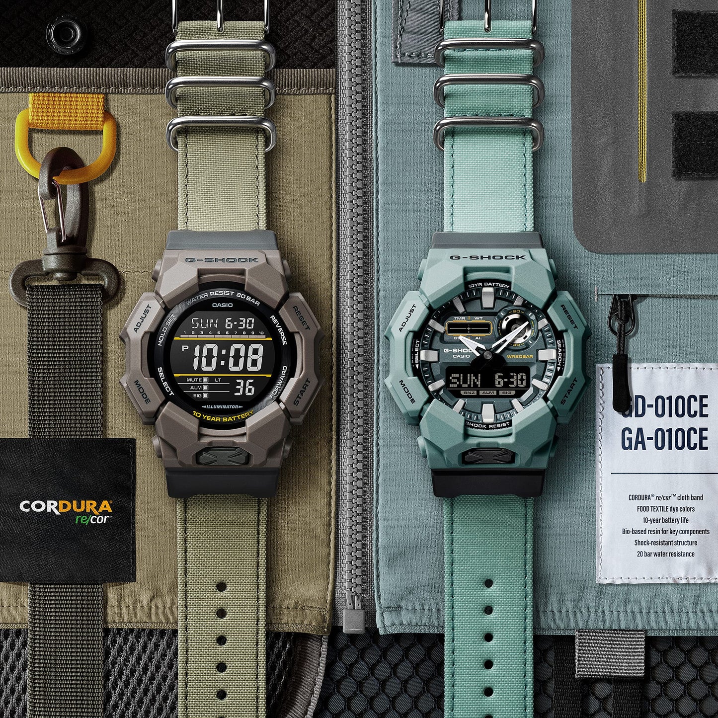 CASIO G-SHOCK GD-010CE-5ER originale – lifestyle urbano / outdoor (Shock Resist, 200m, LED, design robusto)