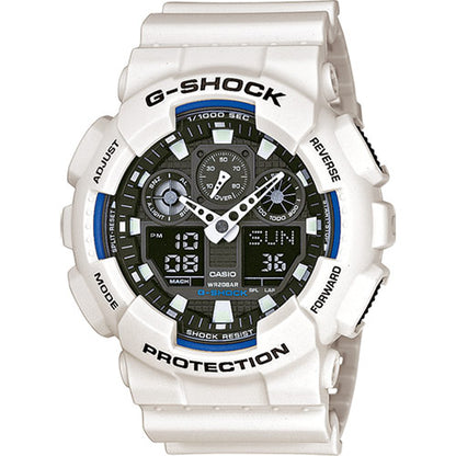 CASIO G-SHOCK GA-100B-7AER originale – vista frontale orologio uomo (resistente 200m, antiurto, design sportivo)